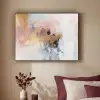 Abstract - Pastel kleuren - Goud - Modern - Aesthetic Textielframe zwart klein -sfeer1