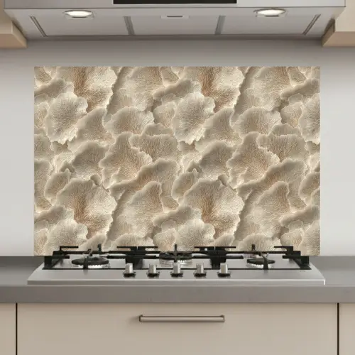 Waaierstructuren - Beige - Vezeltextuur keuken achterwand spatscherm klein 900 -3d_website