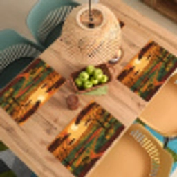Landschap - Afrikaans - Zon Placemat vinyl groot -zzsfeer5_Kitchenyeah-website