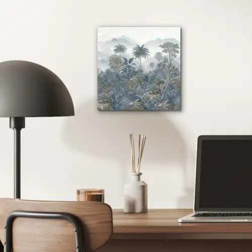 Jungle - Landschap - Blauw aluminium wit klein -sfeer5