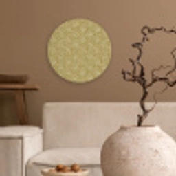 Waaier - Geometrisch - Groen Wandcirkel kunststof plaat 5mm dik klein 188 -sfeer1