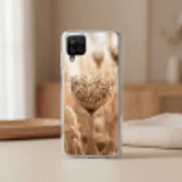 Schermbloem - Droogbloem - Winter - Beige - Minimalistisch Telefoonhoesje Samsung Galaxy A12 klein -sfeer2