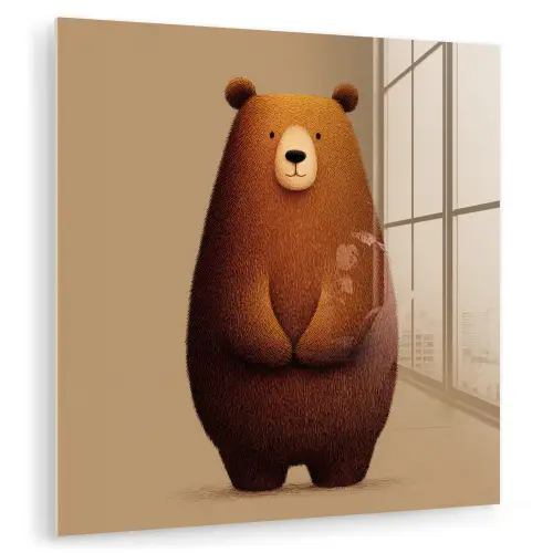 Beer - Minimalistisch - Bruin plexiglas 5mm klein -zzzproduct_nieuw
