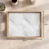 Klassiek - Marmer - Grijs Dienblad Rechthoek middel 911 -USP_Formaat