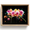 Orchidee - Graffiti - Kleurrijk - Bloemen - Abstract Dienblad Rechthoek middel -z3d_shopping