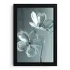 Kristal - Bloemen - Grijs fotolijst zwart zonder passe partout klein -3d