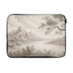 Landschap - Bergen - Meer - Natuur laptophoes neopreen klein -3d