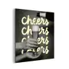 Cheers - Wijn - Zwart - Wit aluminium wit klein -3d