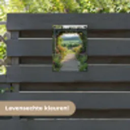 Doorkijk - Landschap - Natuur - Tuinboog - Bloemen tuinposter los doek klein -sfeer3