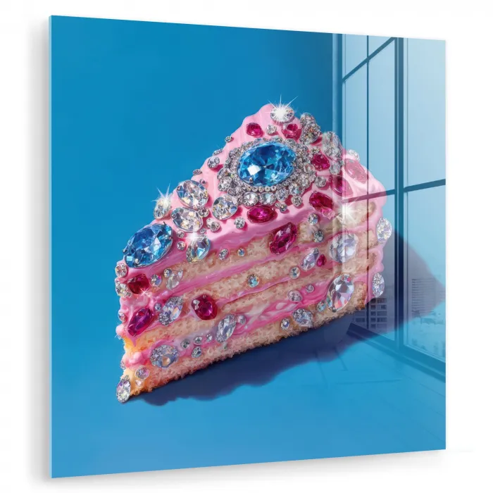 Taart - Edelstenen - Glitters - Roze plexiglas 5mm klein -zzzproduct_nieuw