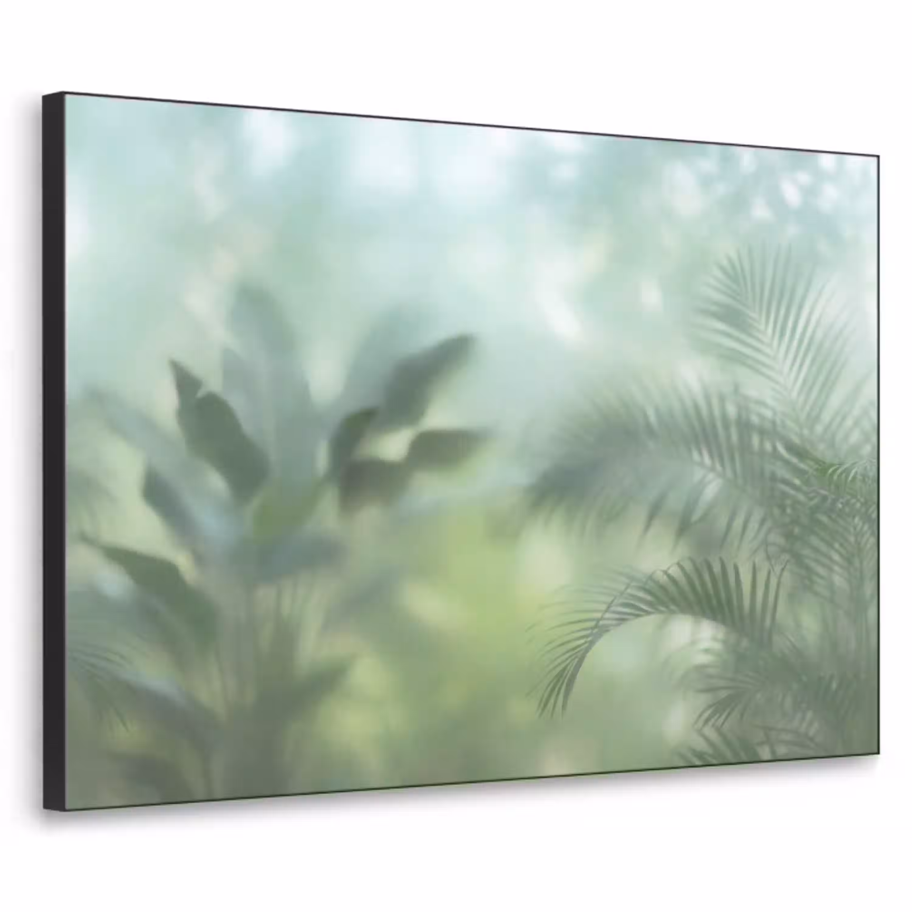 Natuur - Vervaagd - Groen - Abstract - Modern Textielframe zwart klein -3d