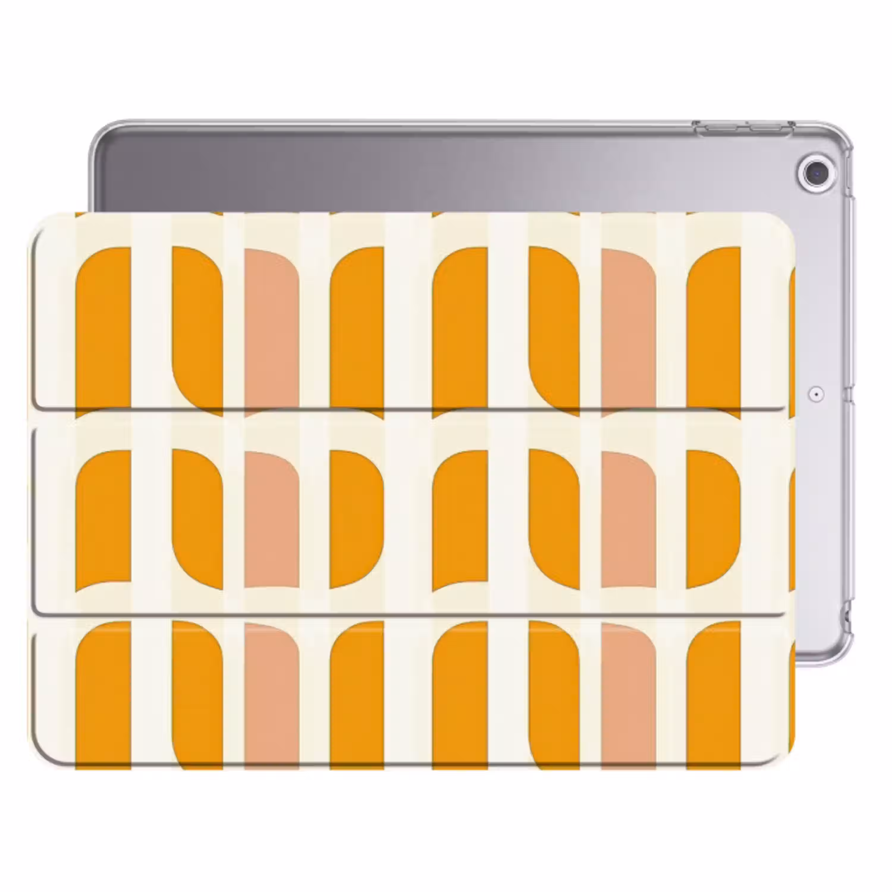Geometrisch - Patroon - Geel - Roze Apple iPad 2017 middel 1172 -threedimensional_3d_global