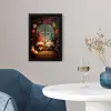 Gnooms - Kerst - Raam - Kleurrijk fotolijst zwart zonder passe partout klein -sfeer4
