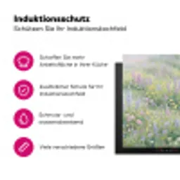 Bloemenveld - Heuvels - Kleurrijk Inductie beschermer vinyl 3mm klein -zzzzzzz-lf-ups