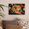 Explosie - Verfstructuur - Goud - Abstract canvas 2cm klein -sfeer1