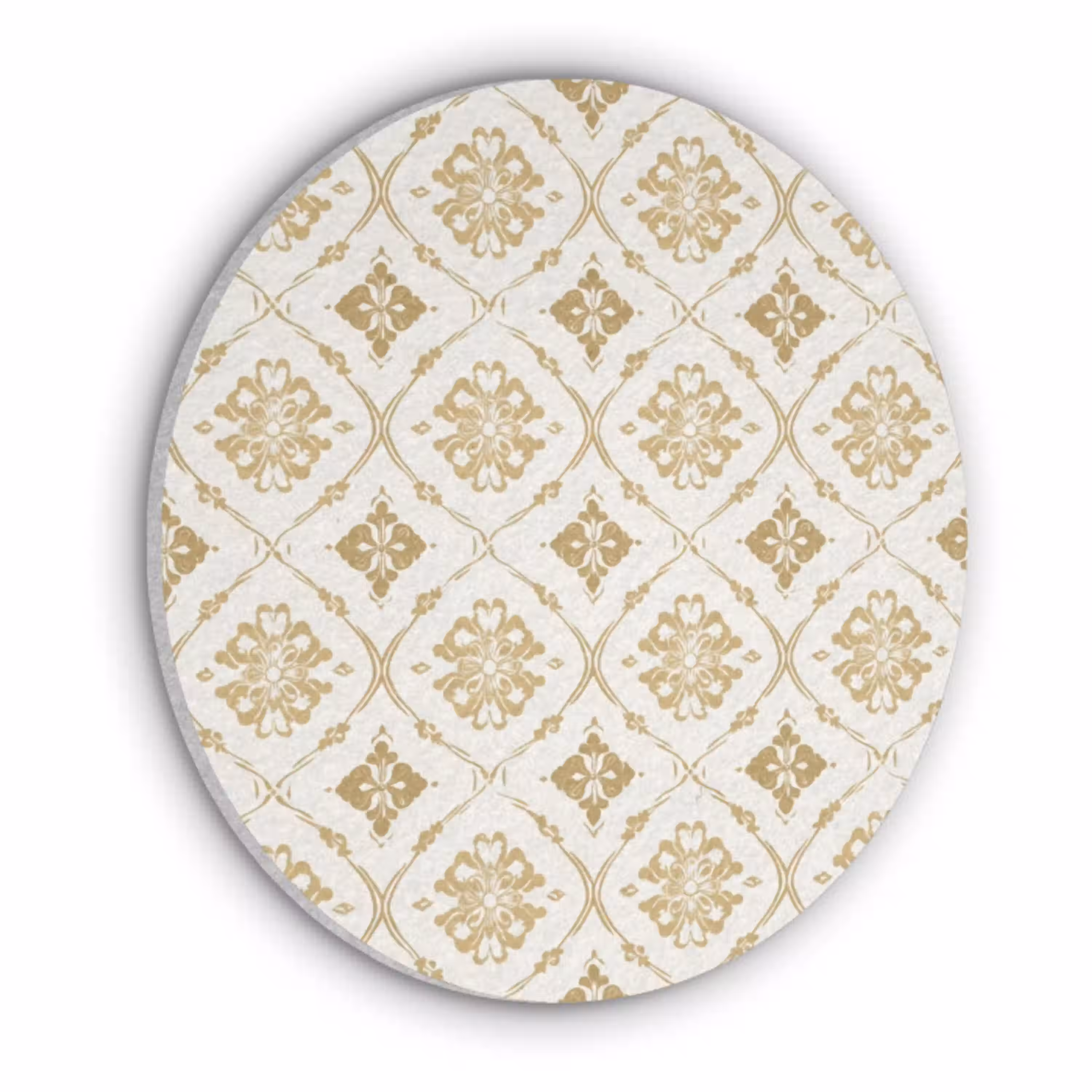 Ornament - Klassiek - Goud Akoestische PET Vilt - Rond klein 838 -3d