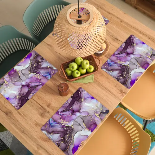 Marmer - Roze - Paars - Gold Placemat vinyl groot -zzsfeer5_Kitchenyeah-website