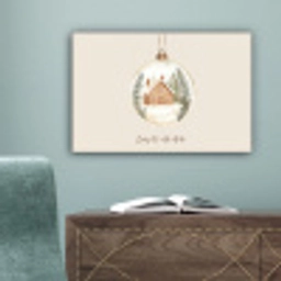 Quote - Winter - Kerst - Beige - Kerstbal canvas 2cm klein -sfeer4