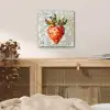 Aardbei - Rood - Mozaïek - Fruit aluminium wit klein -sfeer3