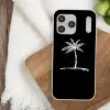 Palmboom - Wit - Zwart - Tropisch Telefoonhoesje iPhone 17 Pro Max klein -sfeer1