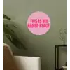 Tekst - Modern - Roze Wandcirkel behangsticker klein -sfeer2