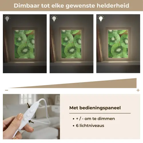 Kiwi - Groen - Pitten Light Box met kabel (Tafellamp) klein -USP_dimbaarNL