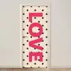 Love - Stippen - Roze deurposter klein -3d_beige