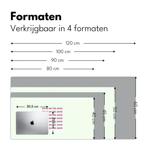 Focus on the good - Roze Muismat XXL klein -sfeer5