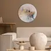 Abstract - Pastel kleuren - Goud - Modern - Aesthetic Akoestische PET Vilt - Rond klein -sfeer1