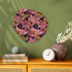 Lelies - Patroon - Roze - Goud Wandcirkel Organisch Forex 3mm klein 629 -sfeer2