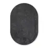 Beton - Zwart - Grey - Patronen Wandcirkel Ovaal Forex klein -3d