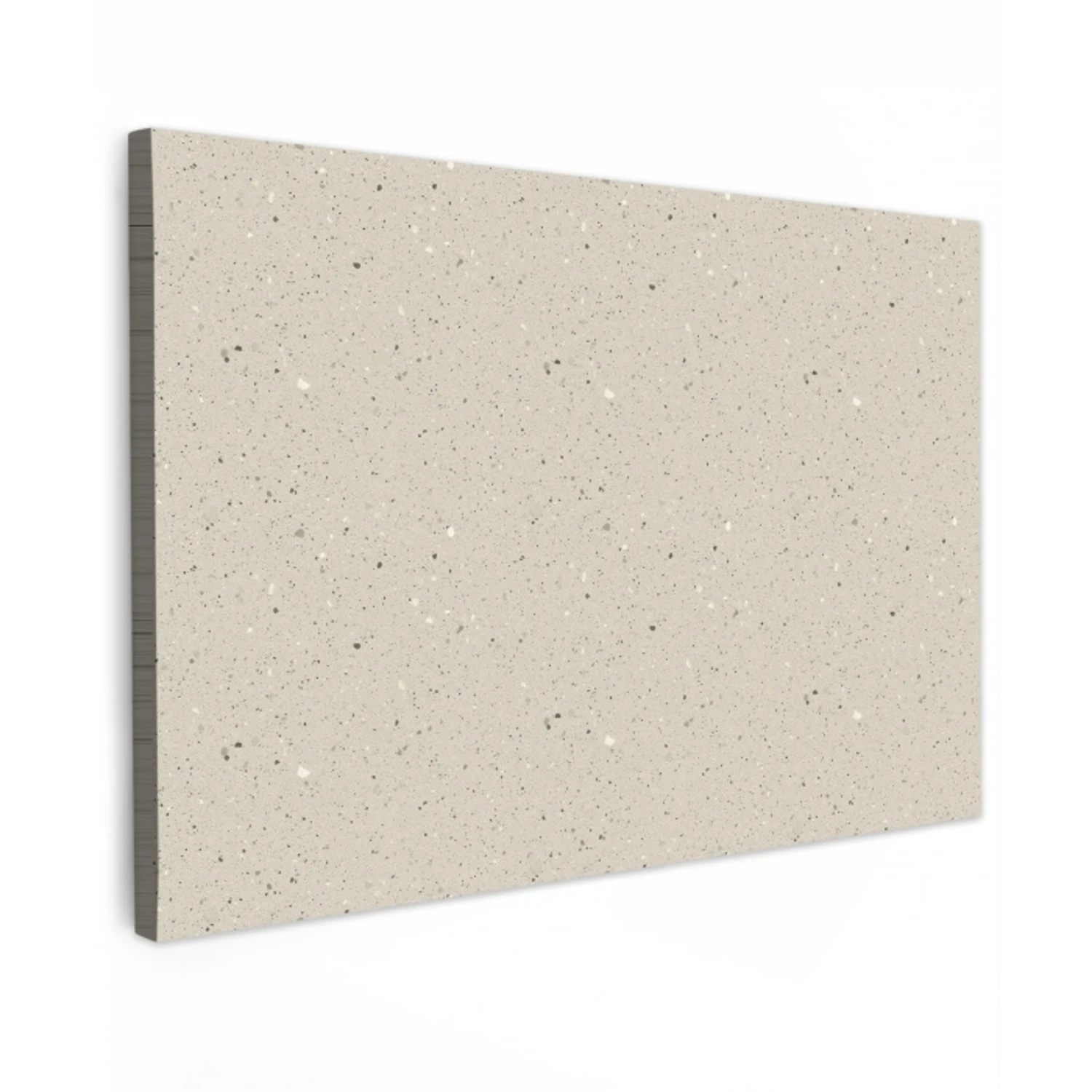 Lichtbeige - Terrazzo - Grijs Tuinposter op houten frame 2 cm dik klein 845 -3d