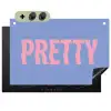Pretty - Roze - Blauw - Golvend Inductie beschemer met haakjes klein -3d