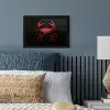 Krab - Rood - Vissen - Schaaldieren fotolijst zwart zonder passe partout klein -sfeer3