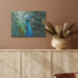 Pauw - Veren - Blauw PET vilt klein -sfeer4