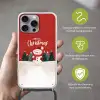 Kerstgroet - Sneeuw - Rood Hoesje iPhone 16 Pro Max met koord klein -sfeer2_NL