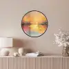 Modern - Abstract - Goud - Roze Fotolijst rond zonder passe partout klein -sfeer3