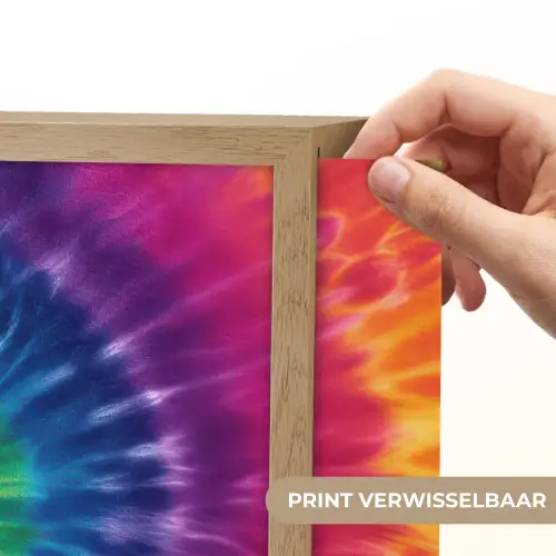 Regenboogkleuren - Spiraal - Kleurrijk Light Box met batterij (Wandlamp kind) middel -USP_websiteprintNL