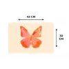 Vlinder - Minimalistisch - Roze Placemat vinyl groot -specs