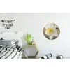 Narcis - Bloem - Minimalistisch Wandcirkel aluminium klein -kinderkamer