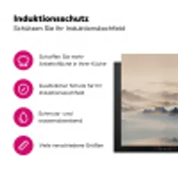 Japans - Landschap - Beige Inductie beschermer vinyl 3mm klein -zzzzzzz-lf-ups