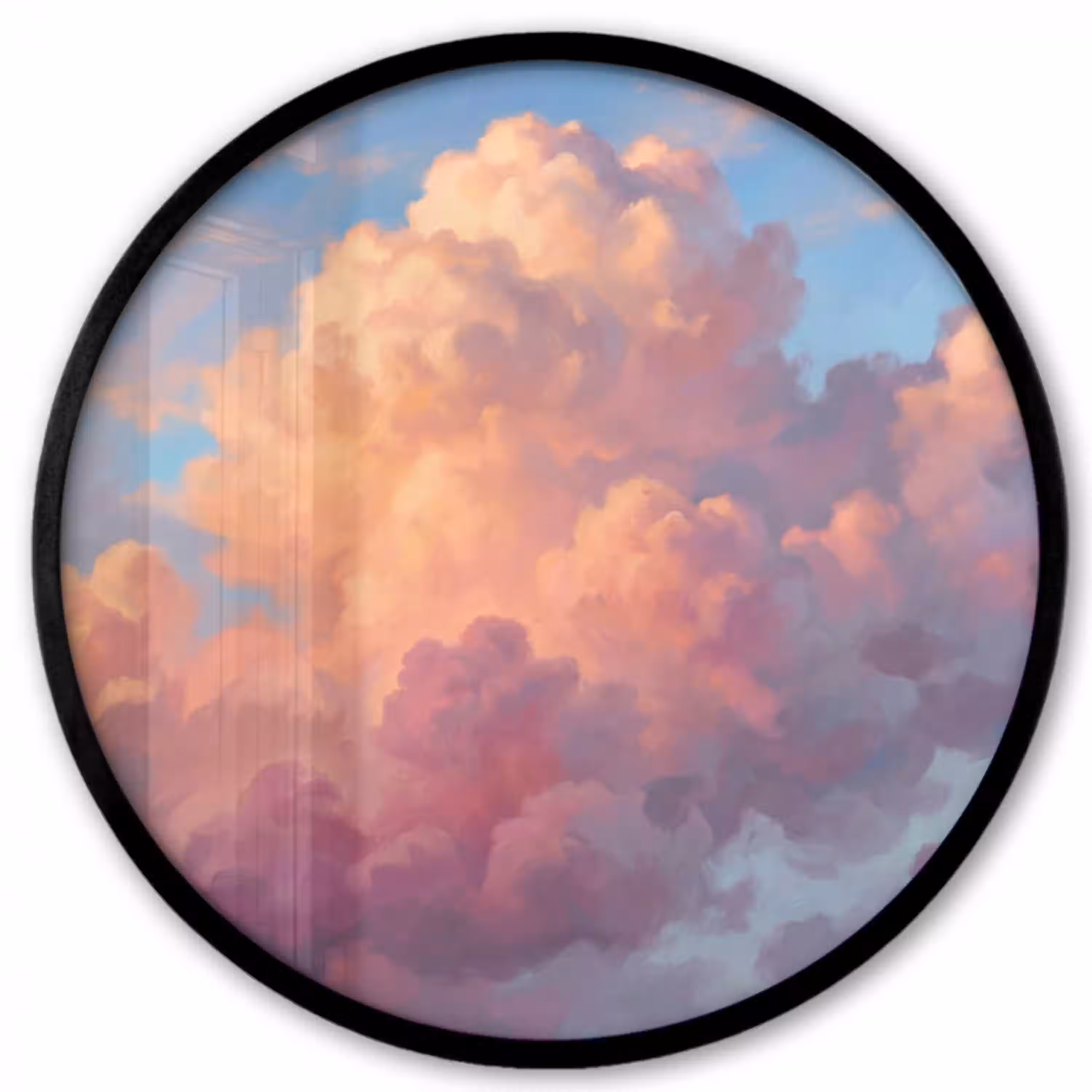 Wolken - Lucht - Natuur - Abstract - Kleurrijk Fotolijst rond zonder passe partout klein -3d