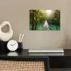 Jungle - Water - Brug - Natuur - Planten poster papier klein -sfeer1