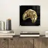 Croissant - Brood - Goud - Zwart plexiglas 5mm klein -sfeer1
