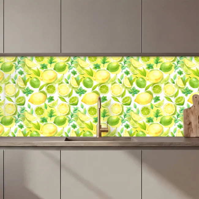 Citroen - Geel - Limoen - Groen keuken achterwand 2 middel 871 zz_3dshopping
