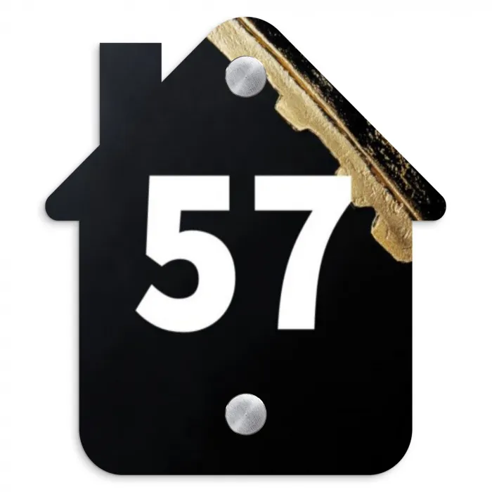 Gouden hoek - Traditioneel Naambord Huisje klein -3d