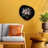 Pastel - Bloemen - Glazen - Vaas Wandcirkel Organisch Forex 3mm klein -sfeer4