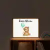 Leeuw - Baby dier - Blauwe ballon Light Box met batterij (Wandlamp kind) middel -sfeer1_kind