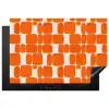 Patroon - Retro - Oranje Inductie beschermer vinyl 3mm klein 276 -3d