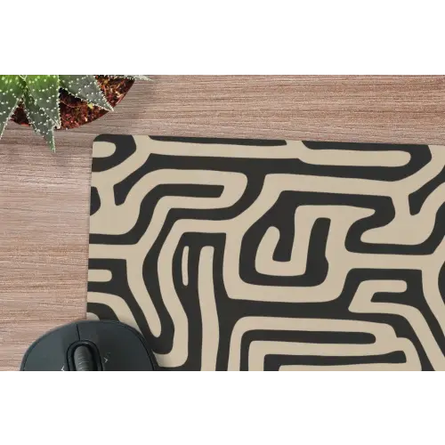 Grafisch - Lijnen - Zwart muismat rubber klein 262 -closeup